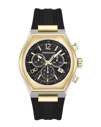 Ferragamo Mens Tonneau Chrono Watch