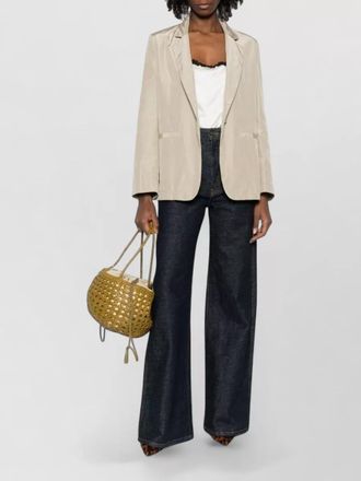 Forte_Forte tailored blazer notched lapels buttoned cuffs