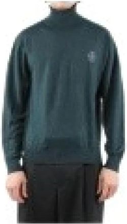Dr&ocirc;le de Monsieur D Mirror Wolle Zijden Coltrui - Heren - Truien - Groen - Maat: XL Zijde