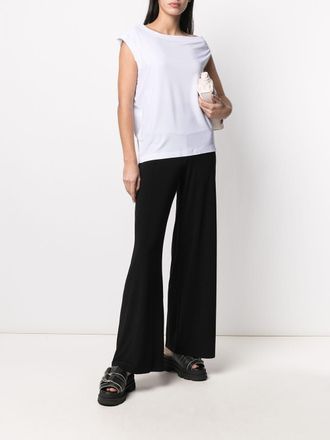 Norma Kamali Womens Jersey Trousers - Black - Size Large