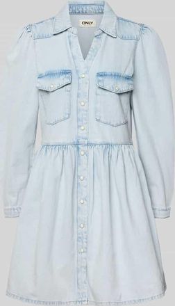 Only Mini-Jeanskleid aus reiner Baumwolle Modell CYRUS in Hellblau, Gr&ouml;&szlig;e XL