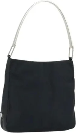 Prada Pre-owned Shoulder Bags, female, Black, Size: ONE SIZE Pre-owned Vintage Nylon Shoulder Bag