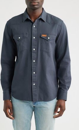 Pendleton Dillon Cotton Twill Snap-Up Western Shirt in Washed Blue at Nordstrom, Size Xx-Large