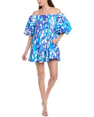 Milly Milly Jamie Under The Sea Cotton Voile Mini Dress