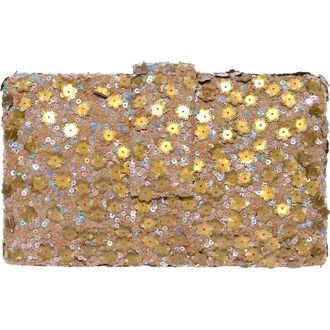 Simitri Floral Sequin Kitsch Clutch in Mahal at Nordstrom
