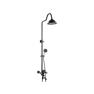 Desconocido Columna De Ducha Para Ba&ntilde;era Retro, Negro
