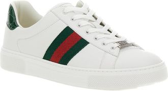 Gucci Womens Low-Top Sneakers Ace White Leather Trainers
