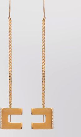Elisabetta Franchi logo-pendant earrings