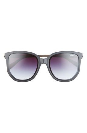 Quay Australia Coffee Run 54mm Gradient Cat Eye Sunglasses in Black/black Lens at Nordstrom