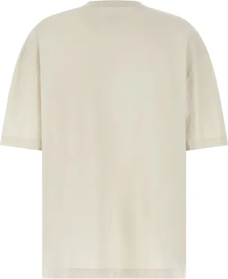 Maison Margiela Mens Beige Cotton T-Shirt