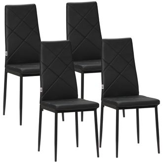 HOMCOM Sillas de comedor 41x50x97 cm negro