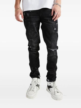 Rta Clayton paint-splatter jeans - men - Cotton - 29 - Black
