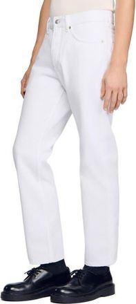 Sandro Regular raw jeans in White at Nordstrom, Size 33 X 31