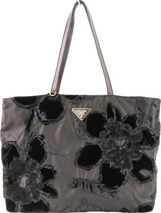 Prada Black Nylon Tote Bag (Pre-Owned)