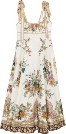 Alemais Floral tie-strap sundress - CREAM