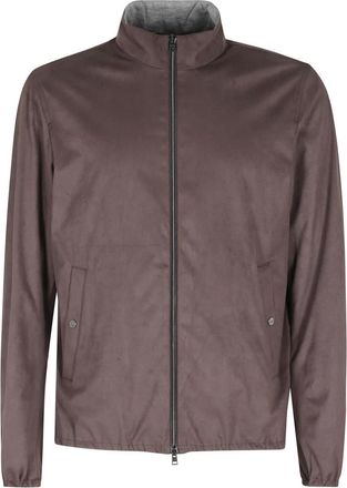 Herno Light Jackets, male, Brown, Size: 2XL Bomber Jacket