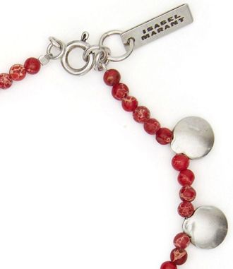 Isabel Marant Adriel thin bracelet - women - Brass/Stone - One Size - Silver