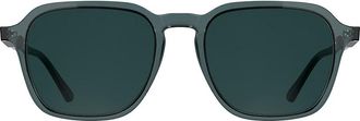 Calvin Klein Mens Acetate Modified Rectangle Sunglasses - Blue