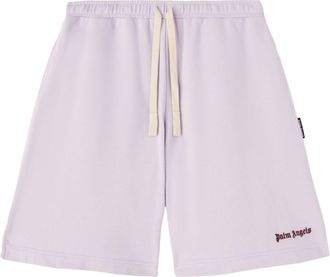 Palm Angels logo-print cotton shorts - men - Cotton/Cotton/Polyester - L - Pink
