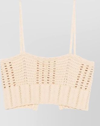 Forte_Forte knitted bralette top open back