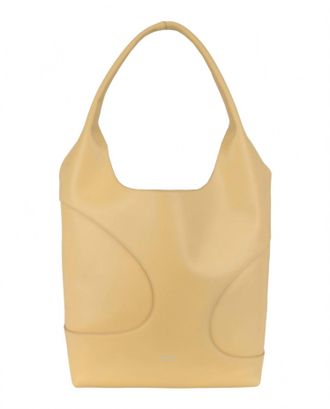 Ferragamo Womens Debossed Cut-Out Hobo Bag In Light Yellow
