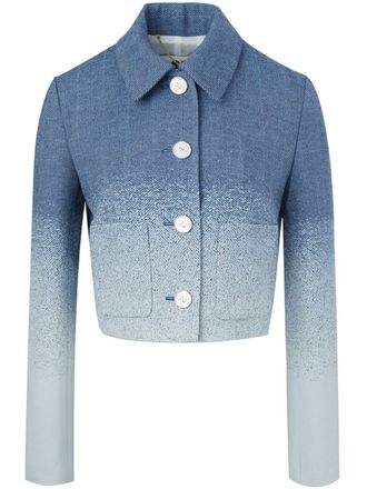 Ports 1961 cropped jacket - women - Wool/Polyester - 38 - Blue