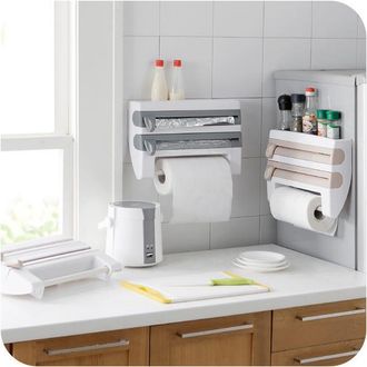 OEM Mensola Da Parete Multifunzione Bianca Per Utensili Da Cucina 39x10x24cm
