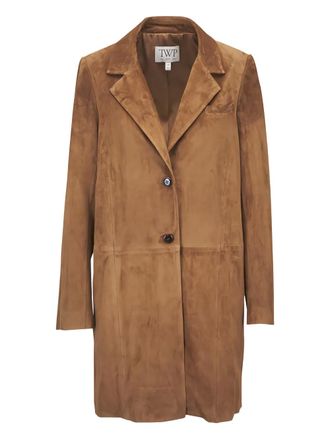 TWP welt-pocket suede coat - Brown