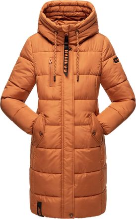 Marikoo dames winterjas - Lange gewatteerde jas met capuchon & zakken