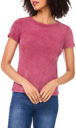 Halogen Ribbed Washed T-Shirt in Rhododendron at Nordstrom Rack, Size X-Small