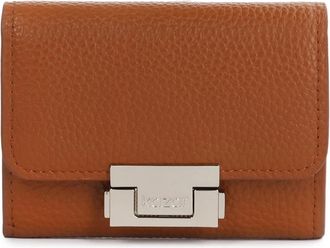 Kazar Compact Wallet - Dames - Portefeuilles - Bruin - ONE Size - Leer - Accessoires