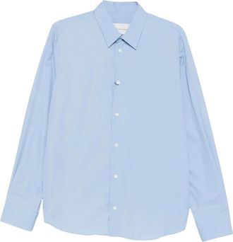 Ami Tailor Embroidered Ami de Coeur overhemd - Heren - Overhemden - Blauw - Maat: 2XL Katoen