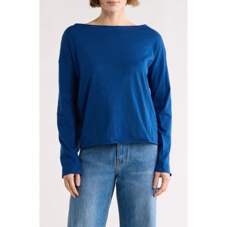 Go Couture Boat Neck Sweater in Lyons Blue at Nordstrom Rack, Size X-Large