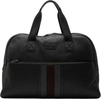 Gucci Pre-owned Weekend Bags, male, Black, Size: ONE SIZE Pre-owned Sherry Line Boston Bag