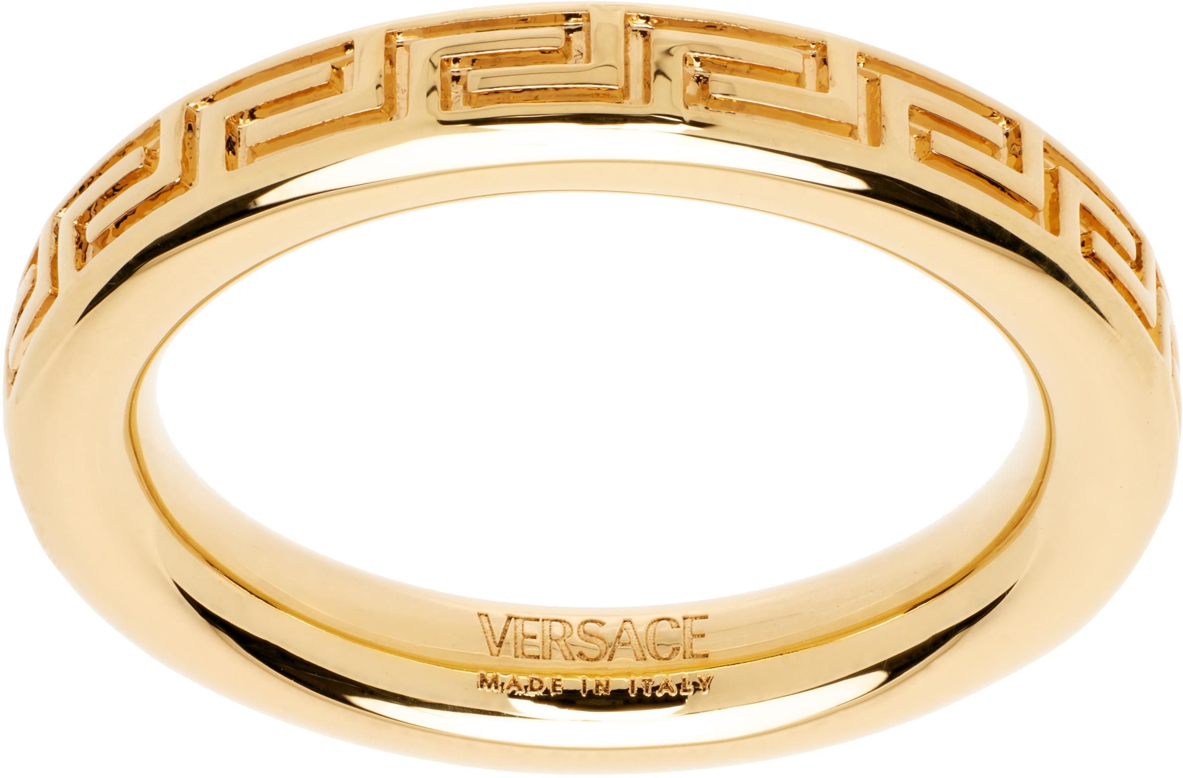 【VERSACE】 La Medusa embellished ring Crystal La Medusa Ring Gold | VERSACE US