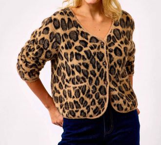 FRNCH Begonia Cardigan In Leopard