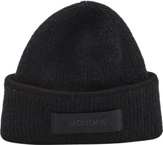 Jacquemus Black Logo Beanie Cap