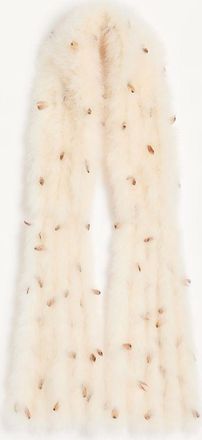 Valentino Garavani Valentino Feathers Scarf With Turkey And Pheasant Feathers Wo