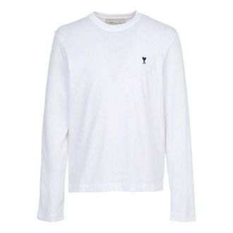 Ami Long Sleeve T-Shirt White HTS416-724-101