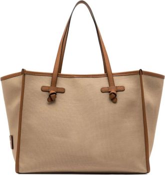 Gianni Chiarini Beige Shopper Tas Stijlvol - Dames - Shoppers - Beige - ONE Size - Katoen - Tassen