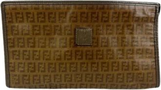 Fendi Pre-owned Vintage Clutch - Dames - Vintage Clutch - Bruin - ONE Size - Leer - Vintage