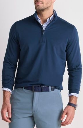 Vineyard Vines Performance Club Quarter-Zip Pullover in Blue Blazer at Nordstrom, Size Xx-Large