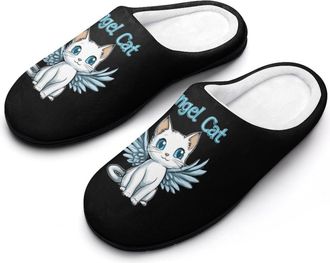 Generic Angels-Cat Mens Slippers Comfortable And Non-slip Cotton Slipper Shoe for House