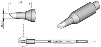 JBC Jbc Tools C245945 Punta De Soldar 2,2 Mm Redonda