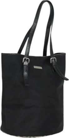 Burberry Pre-owned Tote Bags, female, Black, Size: ONE SIZE Pre-owned Nylon Shoulder Bag