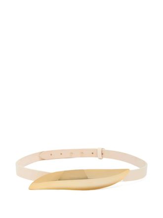 D&eacute;hanche gold-tone arp belt - women - Calf Leather - M - Neutrals