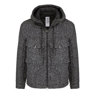 Bomboogie Abrigo corto de punto acanalado con cremallera - Jackets - Hombre - Gris - L