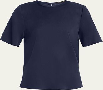 Kobi Halperin Maryl Crewneck Silk Blouse