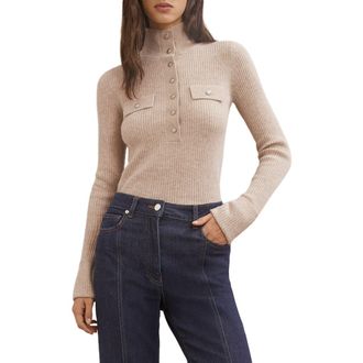 Reiss Elly Wool Rib Sweater in Neutral at Nordstrom, Size X-Small