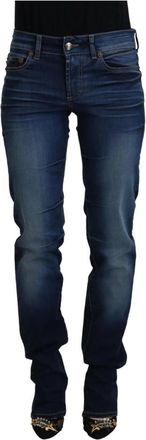 Just Cavalli Stijlvolle Lage Taille Blauwe Denim Jeans - Dames - Slim Fit Jeans - Blauw - W26 - Denim - Jeans